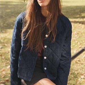 Zara Women's Denim Quilted Jacket